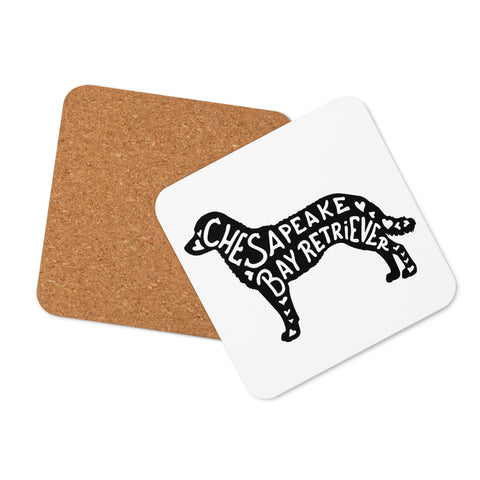 Chesapeake Bay Retriever | Silhouette | Cork-Back Coaster