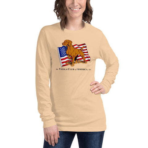 Vizsla Club of America | Unisex Long Sleeve Tee | Large Logo