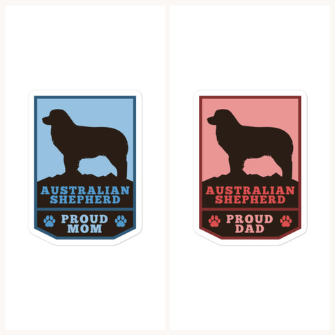 Australian Shepherd | Proud Mom / Dad - Outdoor Style Badge | Sticker