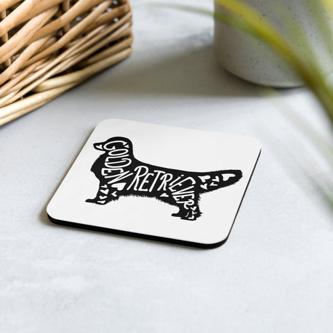 Golden Retriever [Show] | Silhouette | Cork-Back Coaster