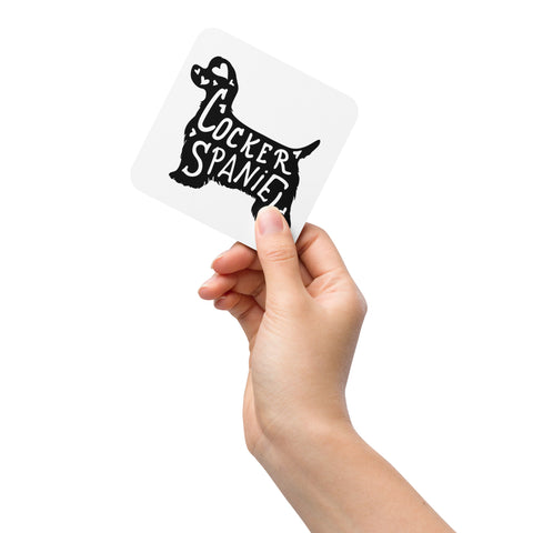 American Cocker Spaniel | Silhouette | Cork-Back Coaster