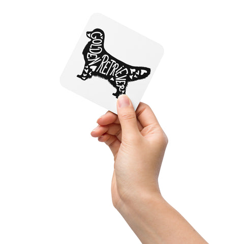 Golden Retriever [Show] | Silhouette | Cork-Back Coaster