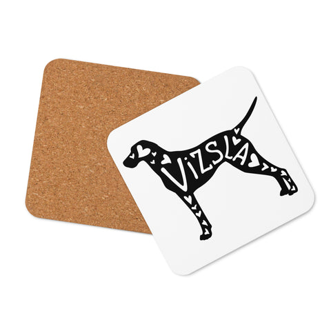Vizsla | Silhouette | Cork-Back Coaster
