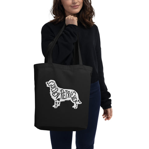 Golden Retriever [Field] | Silhouette | Eco Tote Bag