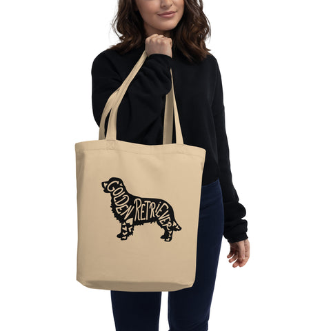 Golden Retriever [Field] | Silhouette | Eco Tote Bag