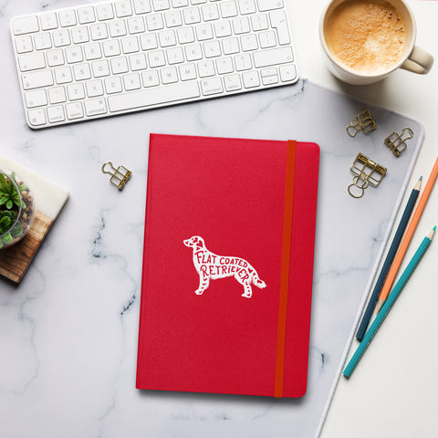 Flat-Coated Retriever | Silhouette | Hardcover Bound Notebook