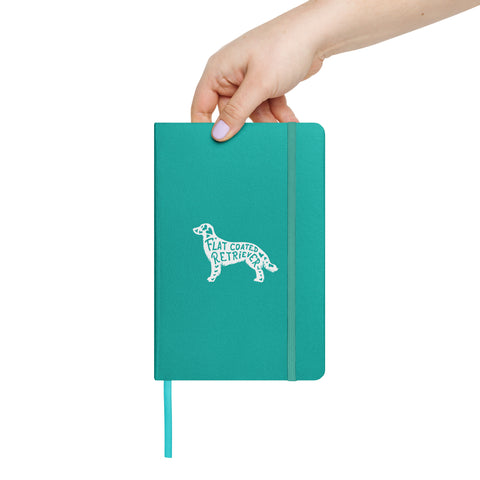 Flat-Coated Retriever | Silhouette | Hardcover Bound Notebook