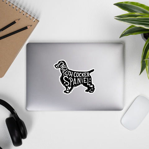 English Cocker Spaniel | Silhouette | Sticker