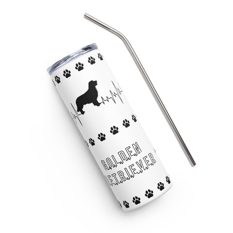 Golden Retriever [Field] | Heartbeat | 20 oz Stainless Steel Tumbler