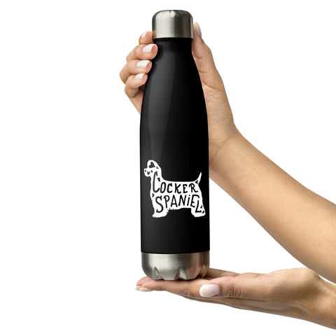 American Cocker Spaniel | Silhouette | 17 oz Stainless Steel Water Bottle