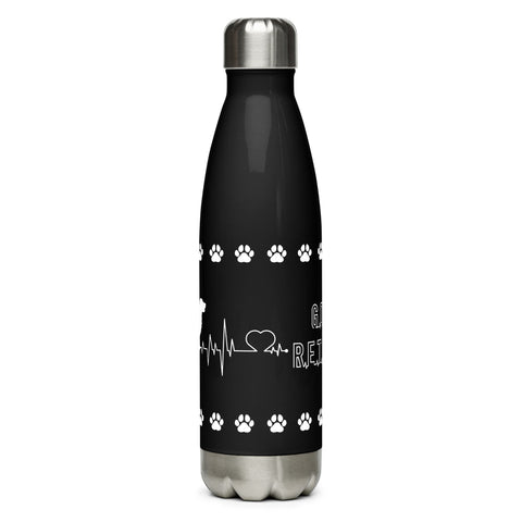 Golden Retriever [Field] | Heartbeat | 17 oz Stainless Steel Water Bottle