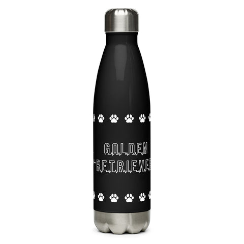 Golden Retriever [Field] | Heartbeat | 17 oz Stainless Steel Water Bottle