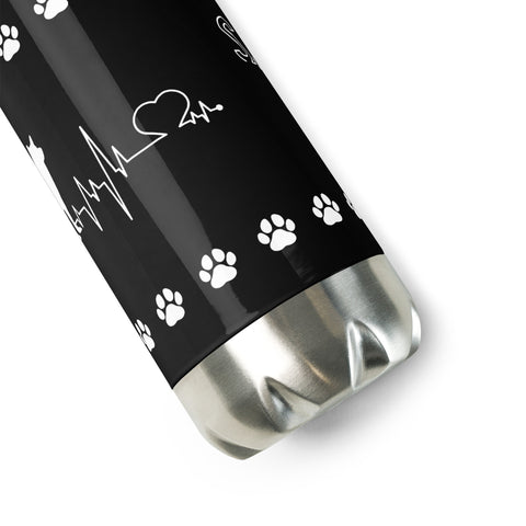 Shiba Inu | Heartbeat | 17 oz Stainless Steel Water Bottle