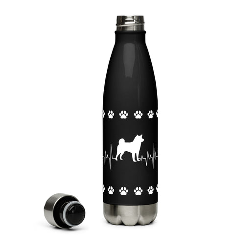 Shiba Inu | Heartbeat | 17 oz Stainless Steel Water Bottle