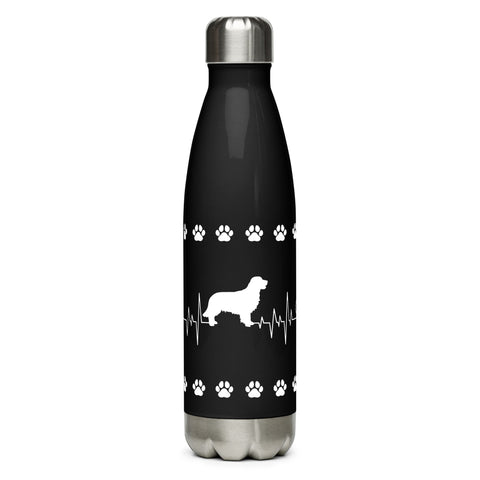 Golden Retriever [Field] | Heartbeat | 17 oz Stainless Steel Water Bottle