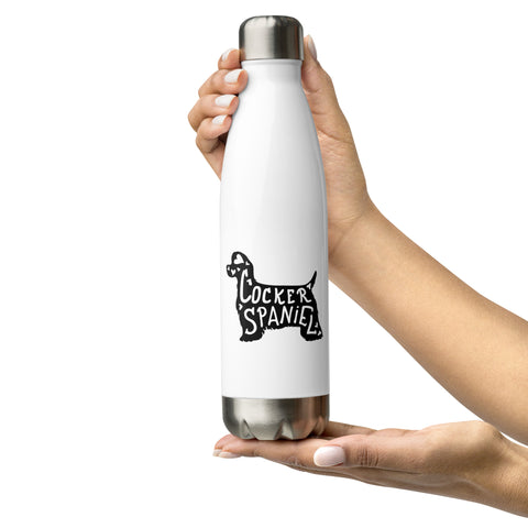 American Cocker Spaniel | Silhouette | 17 oz Stainless Steel Water Bottle