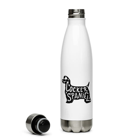 American Cocker Spaniel | Silhouette | 17 oz Stainless Steel Water Bottle