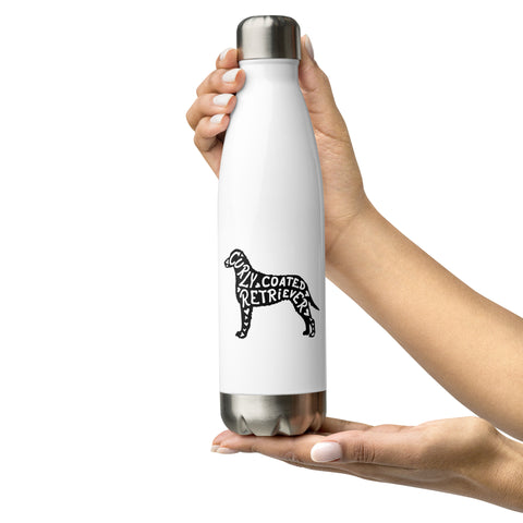 Curly-Coated Retriever | Silhouette | 17 oz Stainless Steel Water Bottle