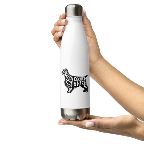 English Cocker Spaniel | Silhouette | 17 oz Stainless Steel Water Bottle