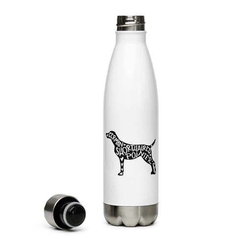 German Shorthaired Pointer | Silhouette | 17 oz Stainless Steel Water Bottle