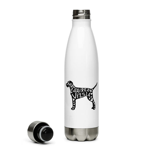 Wirehaired Vizsla | Silhouette | 17 oz Stainless Steel Water Bottle