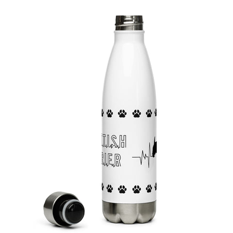 Scottish Terrier | Heartbeat | 17 oz Stainless Steel Water Bottle