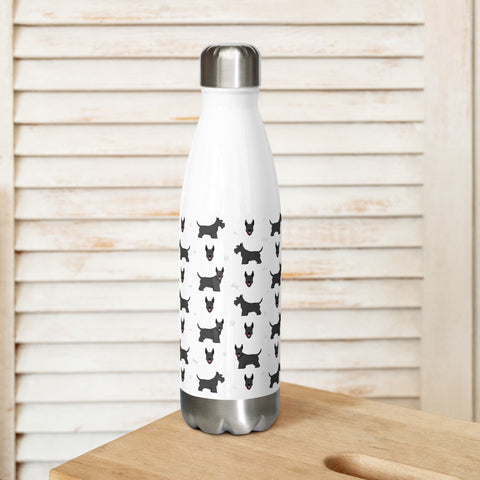 Scottish Terrier | Illustrated | 17 oz Stainless Steel Water Bottle