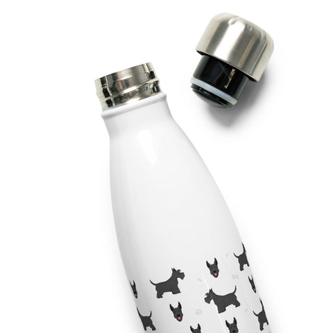 Scottish Terrier | Illustrated | 17 oz Stainless Steel Water Bottle