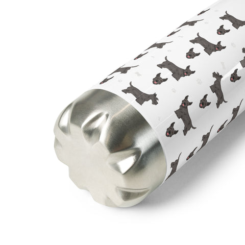 Scottish Terrier | Illustrated | 17 oz Stainless Steel Water Bottle