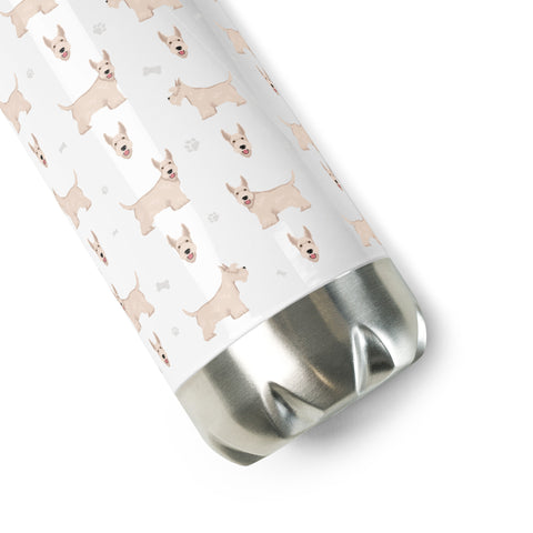 Scottish Terrier | Illustrated | 17 oz Stainless Steel Water Bottle