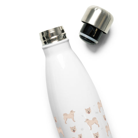 Shiba Inu | Illustrated | 17 oz Stainless Steel Water Bottle