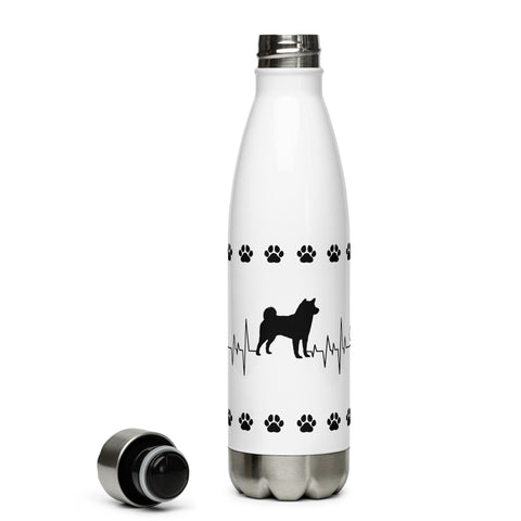 Shiba Inu | Heartbeat | 17 oz Stainless Steel Water Bottle