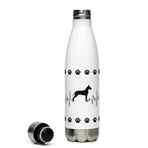 Great Dane | Heartbeat | 17 oz Stainless Steel Water Bottle