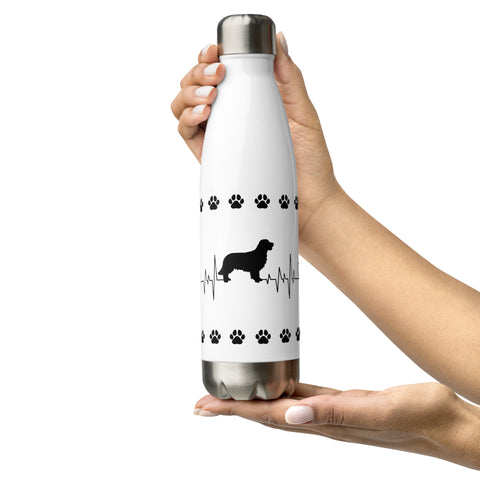 Golden Retriever [Field] | Heartbeat | 17 oz Stainless Steel Water Bottle