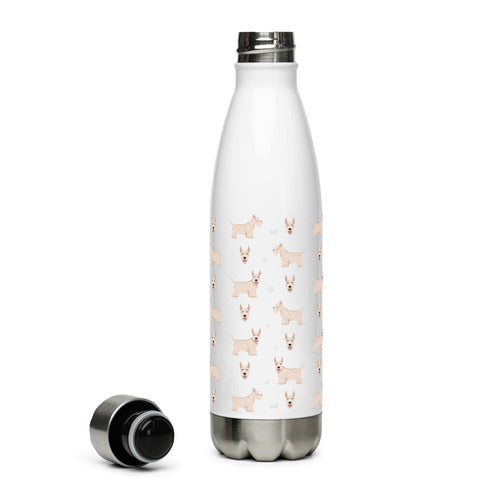 Scottish Terrier | Illustrated | 17 oz Stainless Steel Water Bottle