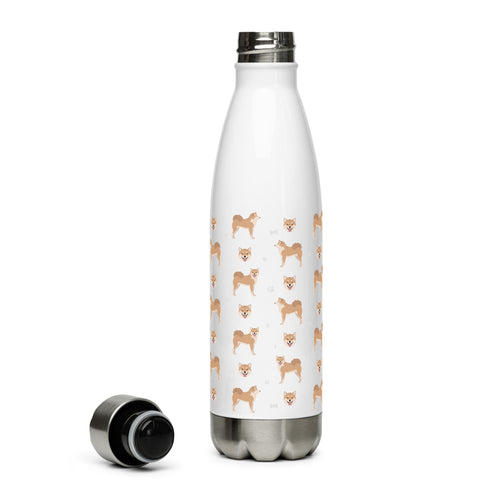 Shiba Inu | Illustrated | 17 oz Stainless Steel Water Bottle