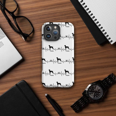Vizsla | Heartbeat | iPhone® Tough Case | White