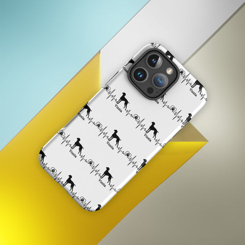 Vizsla | Heartbeat | iPhone® Tough Case | White