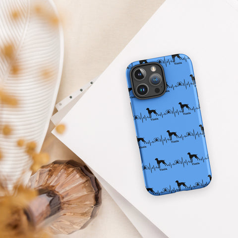 Vizsla | Heartbeat | iPhone® Tough Case | Blue