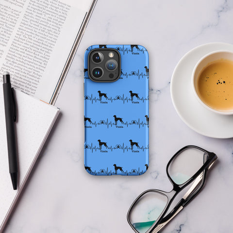 Vizsla | Heartbeat | iPhone® Tough Case | Blue