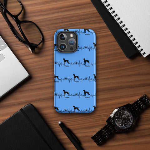 Vizsla | Heartbeat | iPhone® Tough Case | Blue
