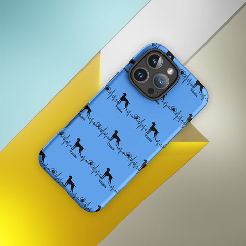 Vizsla | Heartbeat | iPhone® Tough Case | Blue