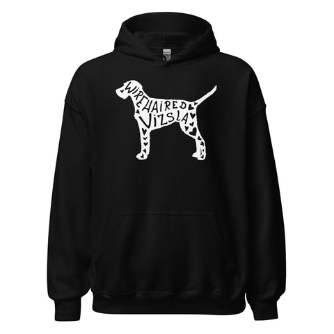 Wirehaired Vizsla | Silhouette | Unisex Heavy Blend Hoodie