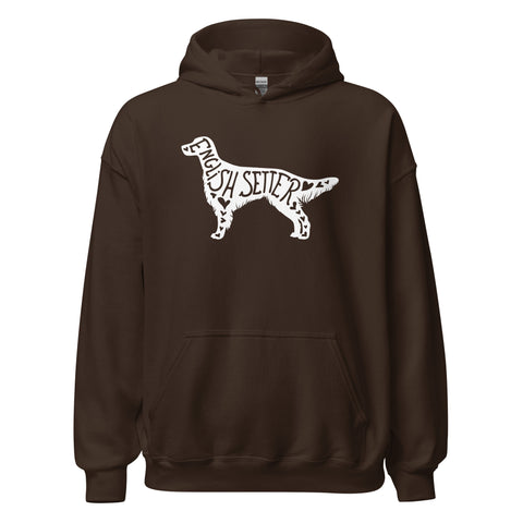 English Setter | Silhouette | Unisex Heavy Blend Hoodie