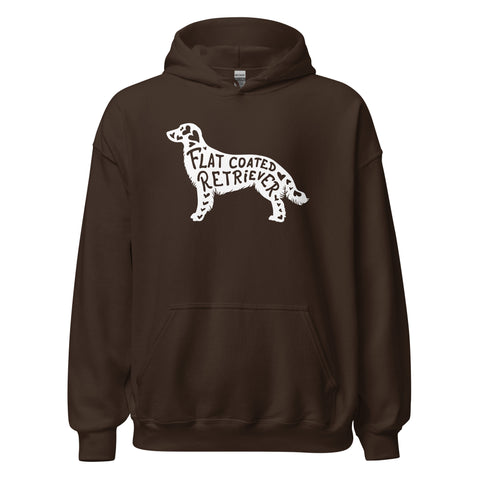 Flat-Coated Retriever | Silhouette | Unisex Heavy Blend Hoodie