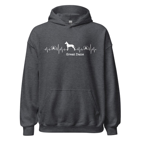 Great Dane | Heartbeat | Unisex Heavy Blend Hoodie