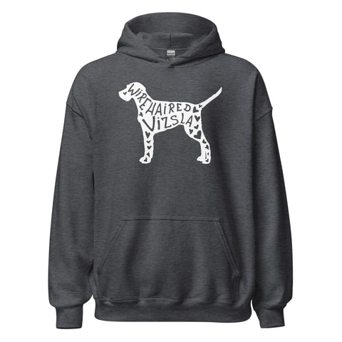 Wirehaired Vizsla | Silhouette | Unisex Heavy Blend Hoodie