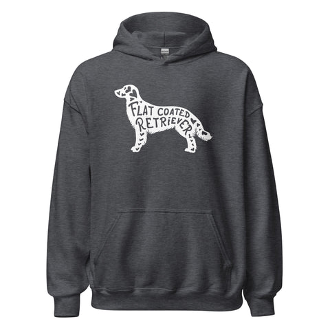 Flat-Coated Retriever | Silhouette | Unisex Heavy Blend Hoodie