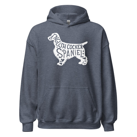 English Cocker Spaniel | Silhouette | Unisex Heavy Blend Hoodie