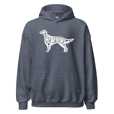 English Setter | Silhouette | Unisex Heavy Blend Hoodie